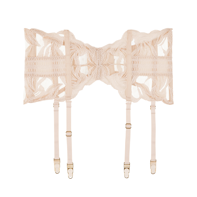 Into the Groove Suspender Belt in Sandstone