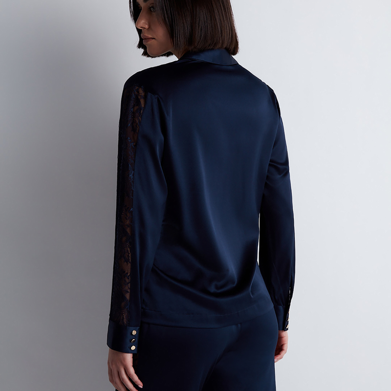 Midnight Whisper Blouse in Evening Blue