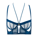 Sumptuous Waves Bustier in Imperial Blue