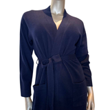 Cashmere Dressing Gown in Navy