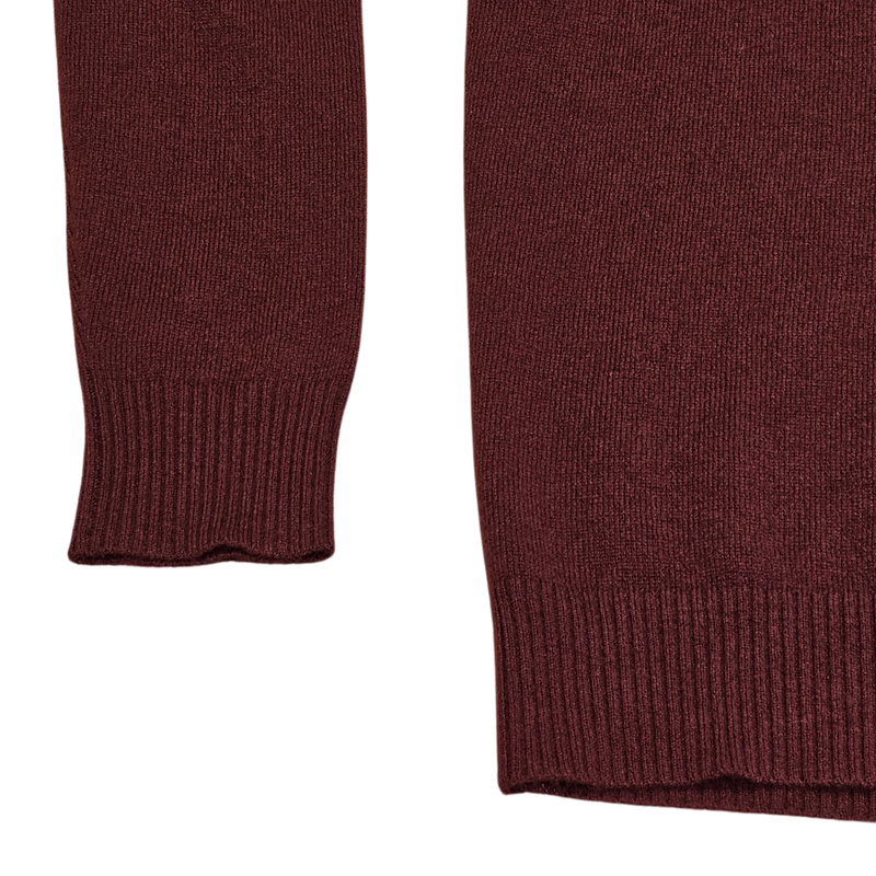 Cocoa Core Relaxed V Neck Jumper in Mulberry