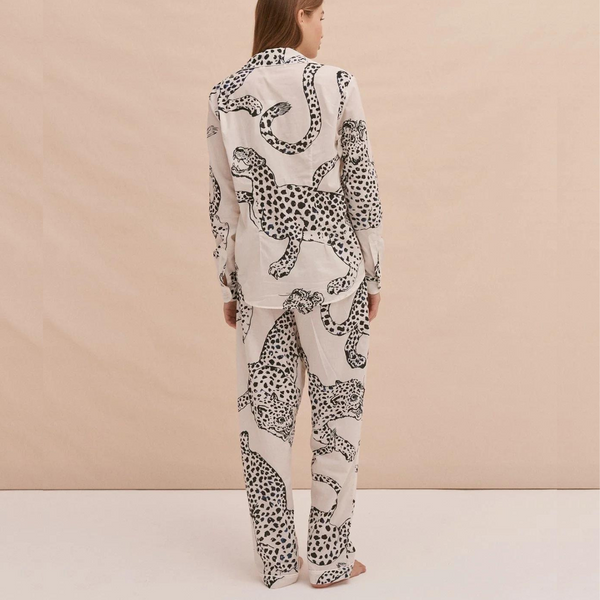 The Jag Print Cream Long Pyjama Set