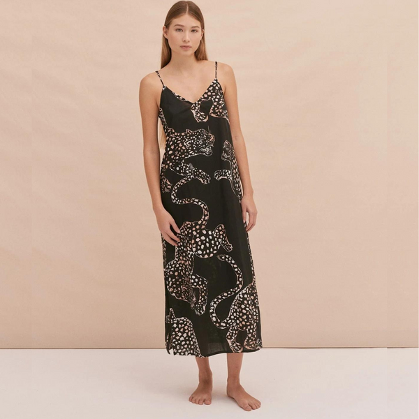 The Jag Print Navy Slip Nightie