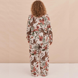 Soleia Print Cream Long Pyjama Set