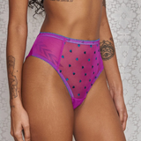 Mabel Heart Embroidery High Waist Knicker