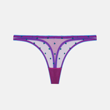 Mabel Heart Embroidery Thong