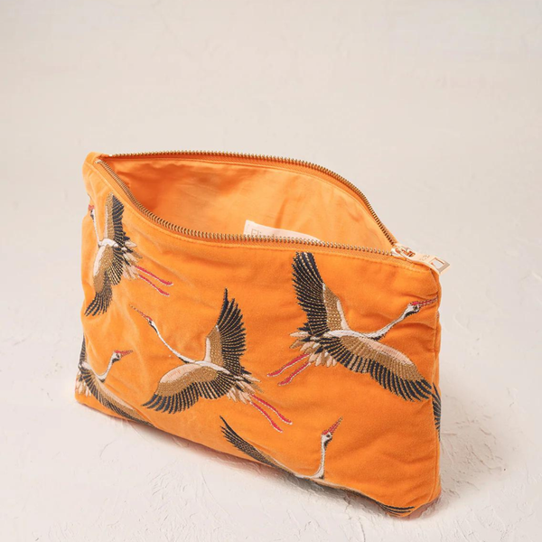 Orange Cranes Birds Everyday Pouch