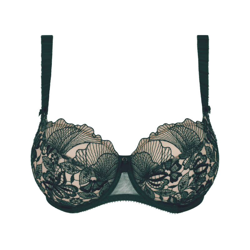 Agathe Underwired Low Neck Bra in Fougere