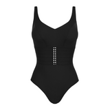 Mood V-Neck Swimsuit in Black