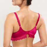 Cassiopee Limited Edition Seamless Plunge T-shirt Bra in Lipstick