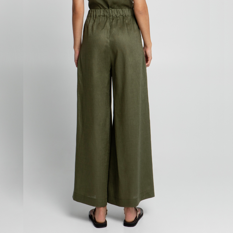 Khaki Linen Trousers