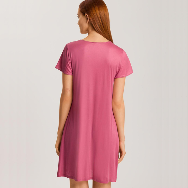 Eva Short Sleeve Nightdress in Rose Wine