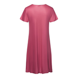 Eva Short Sleeve Nightdress in Rose Wine