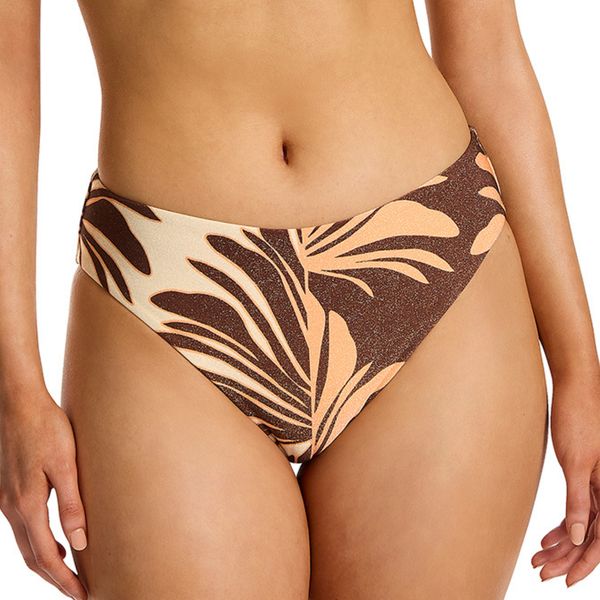 Dahlia Palm U Trim Bandeau Bikini Set