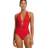 Jetset Plunge One Piece in Rosso