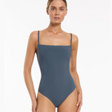 Jetset Minimal Tank One Piece in Steel Blue