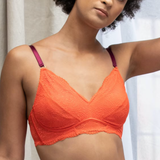 Hey Good Lookin' Pocketed Bra in Mandarin/Aubergine