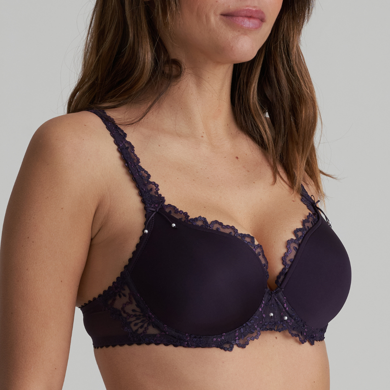 Jane Padded Heart Shape Bra in Amethyst