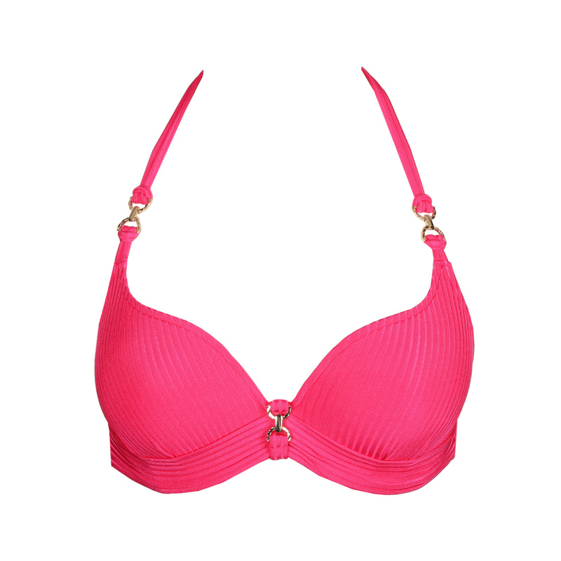 Emly Heartshape Padded Bikini Top in Dragon Fruit