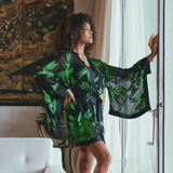 Ambre Short Silk Kimono