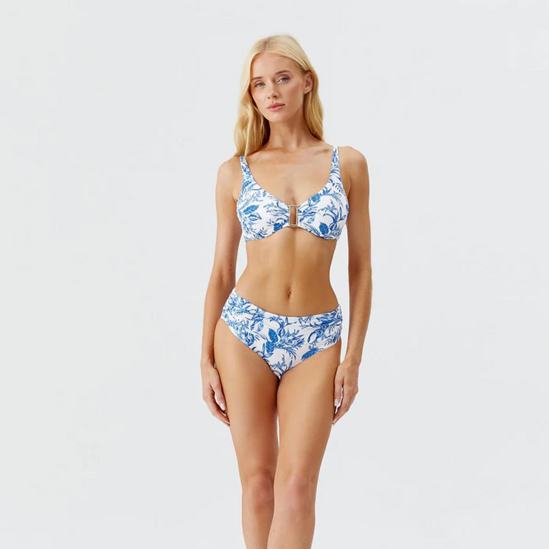 Bel Air Blue Leaf Underwired Bikini