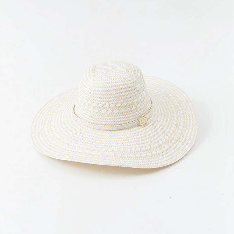 Jemima White Weave Hat