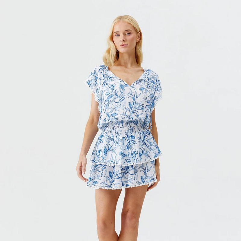 Keri Blue Leaf Dress