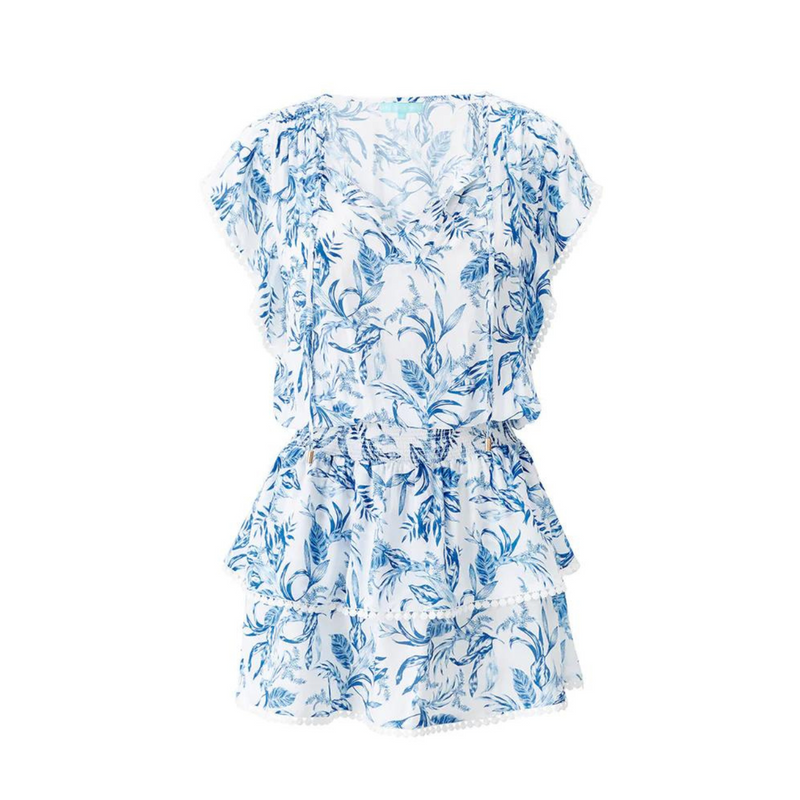 Keri Blue Leaf Dress