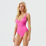 Panarea Watermelon Ruched V Neck Swimsuit