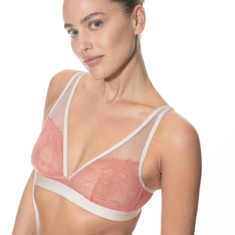 Serie Poetry Style Triangle Soft Bra in Pale Macaron