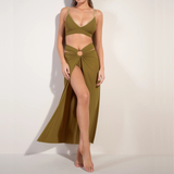 Petra Multi-Position Pareo Skirt in Bronze