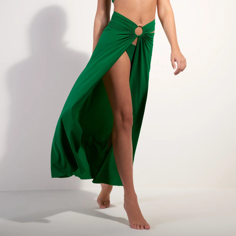 Petra Multi-Position Pareo Skirt in Jade