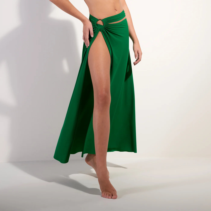 Petra Multi-Position Pareo Skirt in Jade