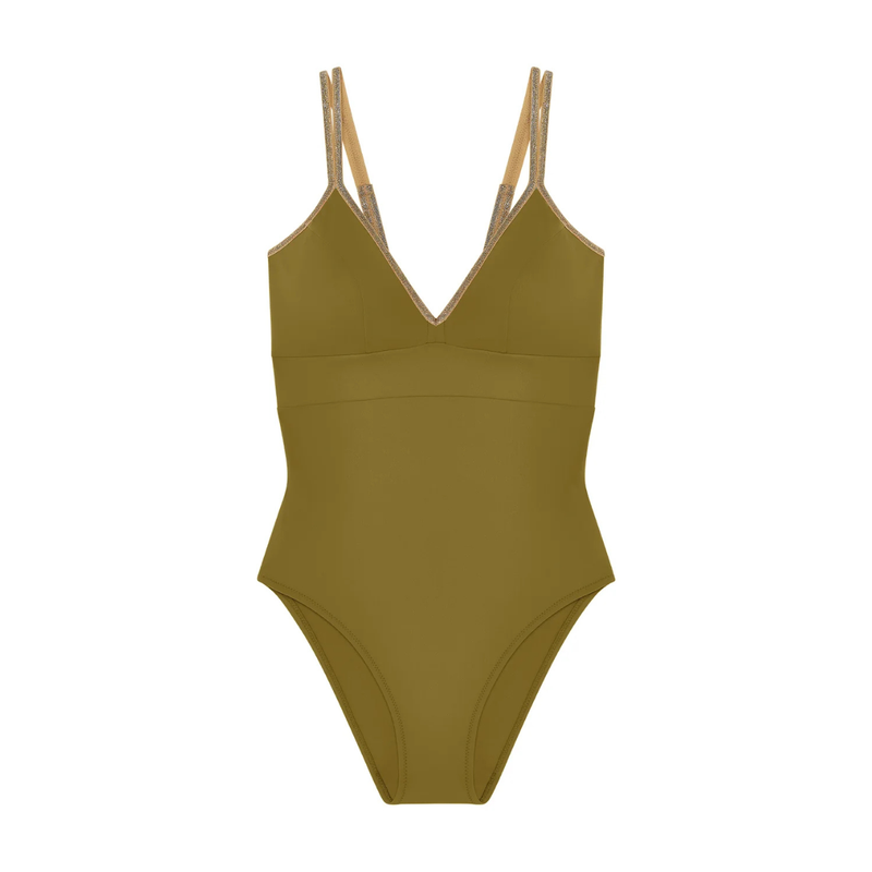 Laos Lurex Swimsuit in Bronze