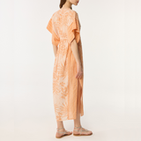 Long Kaftan Amaya in Orange Frangipane