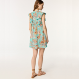 Mini Dress Camelia in Mint Karibia