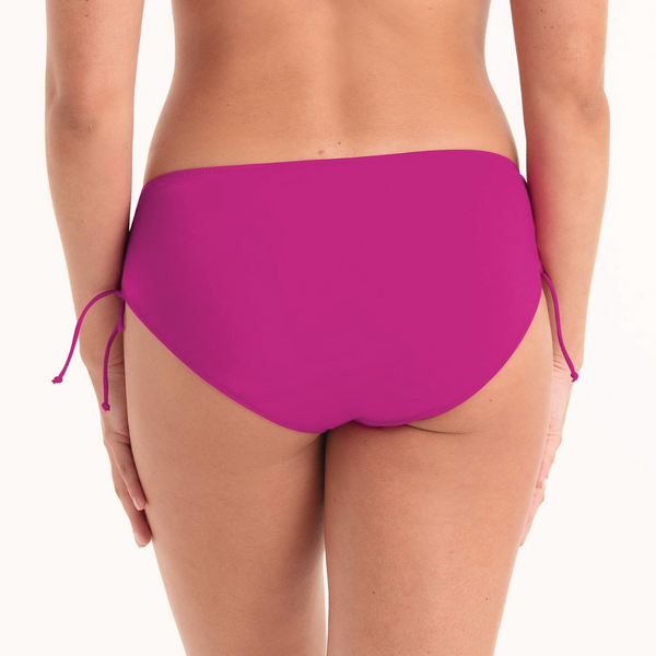 Shiny Basics Anny Adjustable Leg Bikini Bottom in Passion Pink