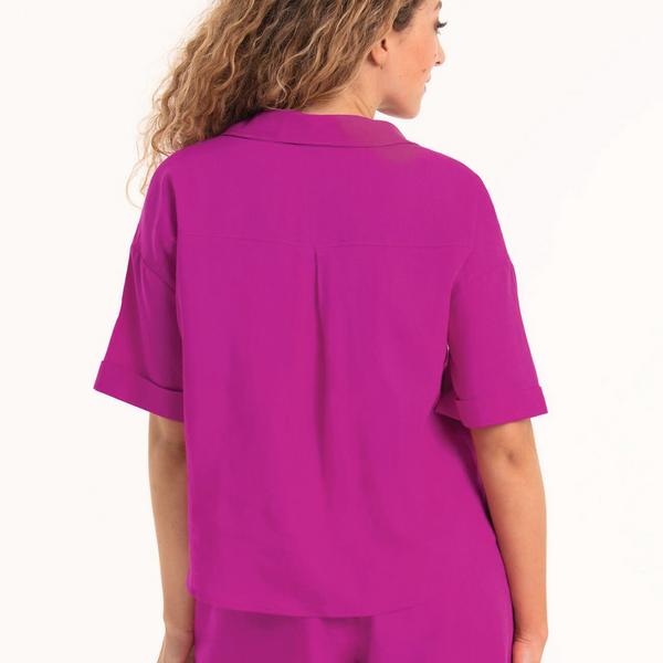 Shiny Basics Kitts Shirt in Passion Pink