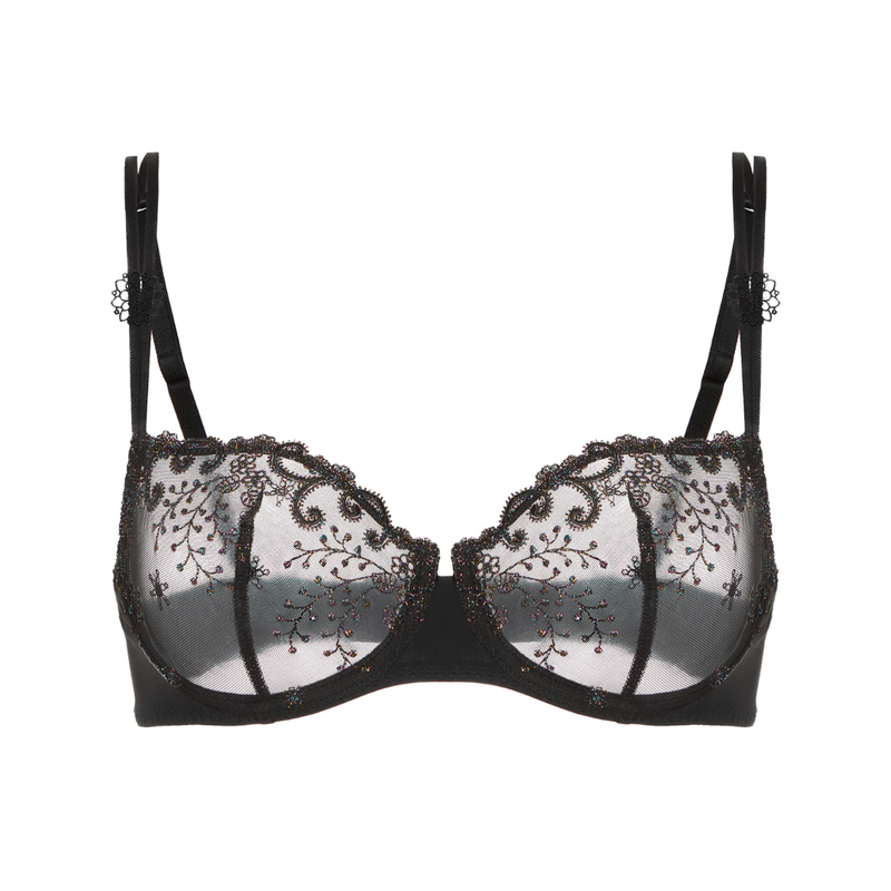 Delice Half Cup Bra in Gem Black