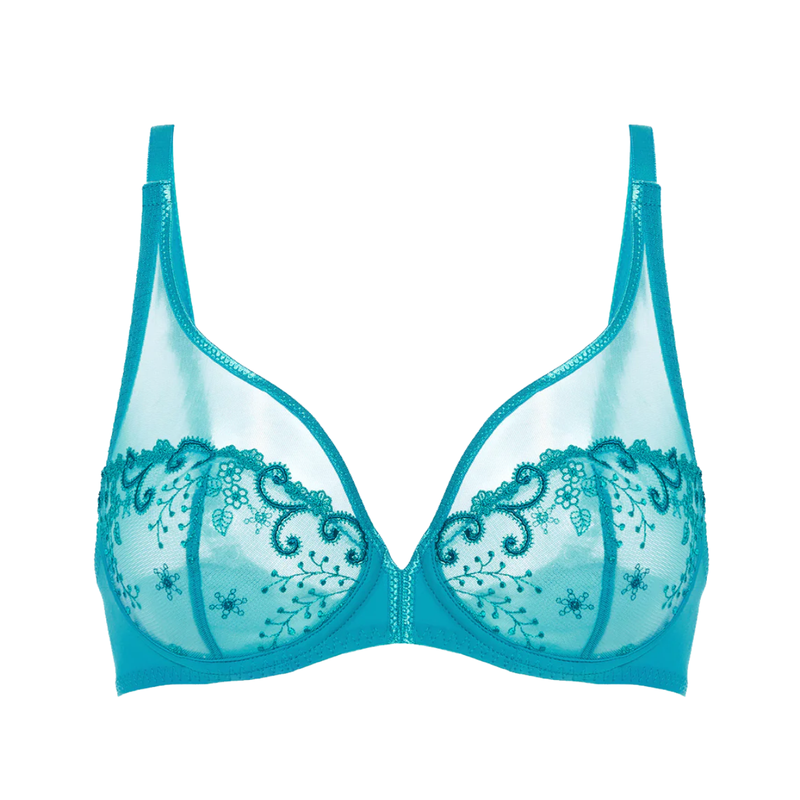 Buy Prag & Co Royle Blue Solid Non-Wired Non-Padded Full Coverage Everyday  Bra at