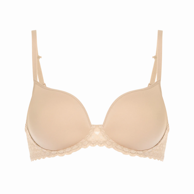 Subtile 3D Moulded Plunge Bra in Peau Rose