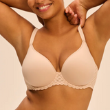 Subtile 3D Moulded Plunge Bra in Peau Rose